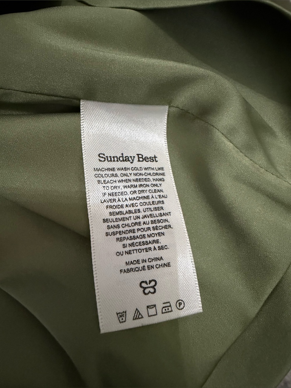 Aritzia Sunday Best Rocco Satin Skirt Sage Green Size 4 - Picture 6 of 7